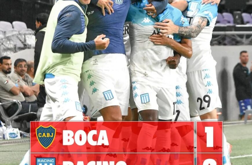 Racing derrota a Boca 2-1 en Abu Dabi y gana…