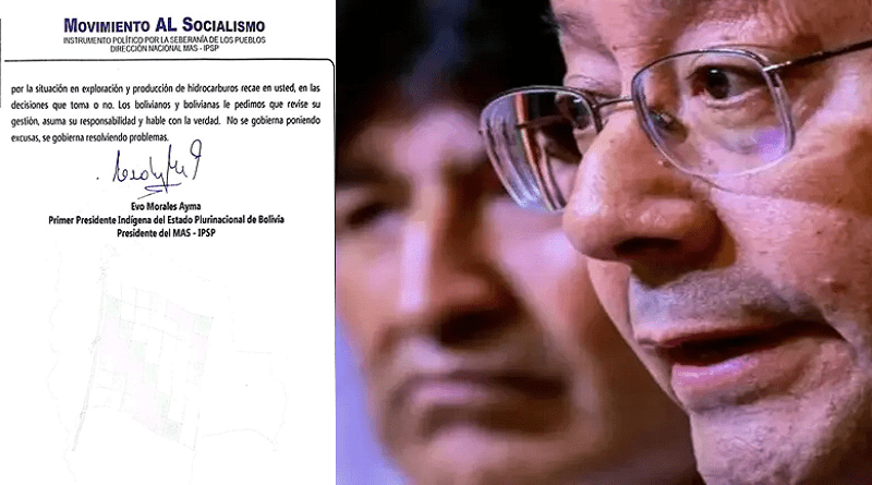 Carta de Evo a Lucho: usted está dispuesto a destruir…