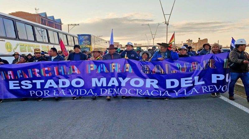 Marcha de Evo da ultimátum a Arce para convocar al…